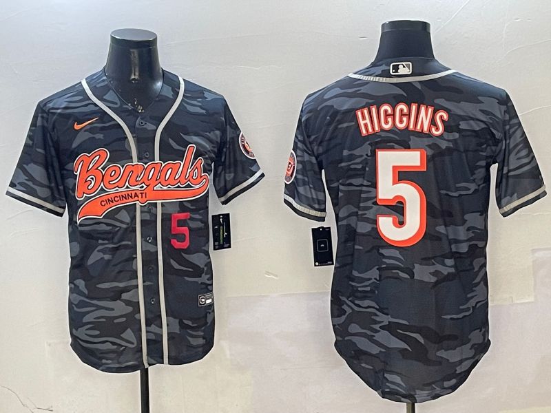 Men Cincinnati Bengals #5 Hiccins Camo Joint Name 2025 Nike Limited NFL Jersey style 3->cincinnati bengals->NFL Jersey